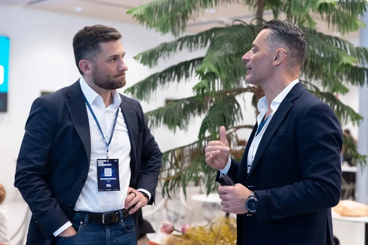 Two guests in conversation