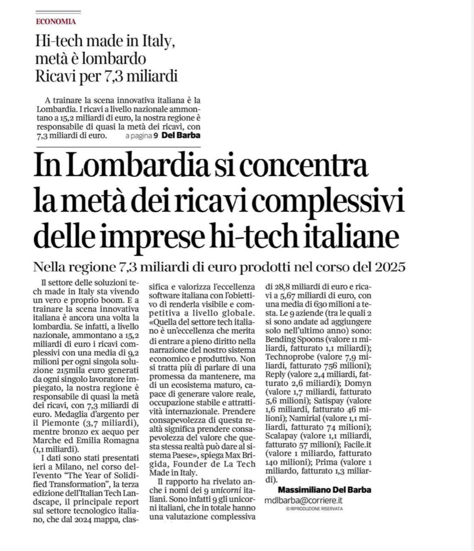 Corriere della Sera, Lombardia edition