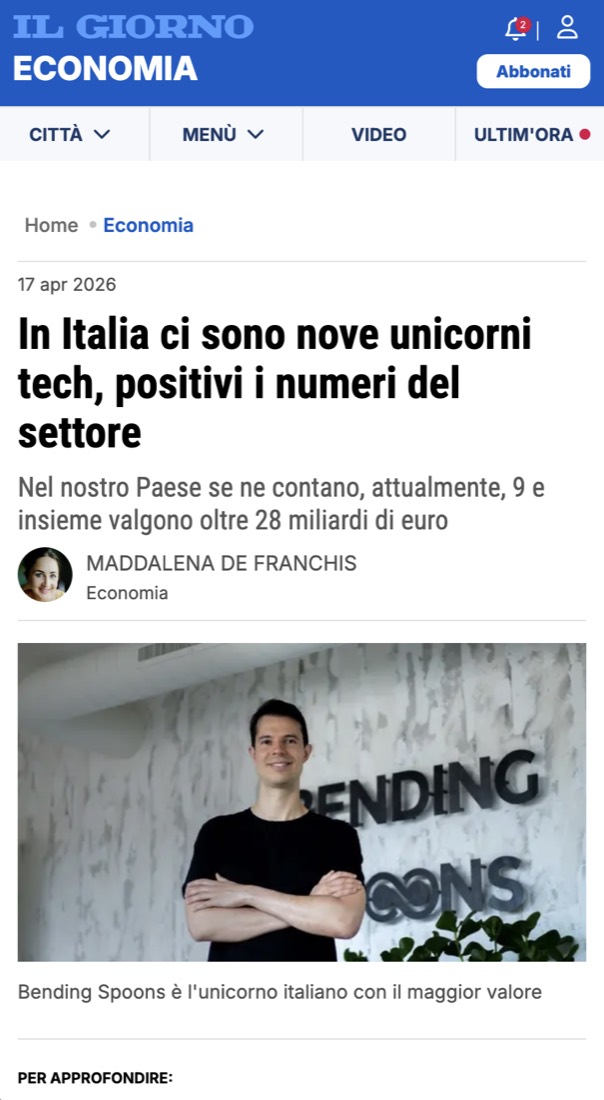 Il Giorno, 17 April 2026