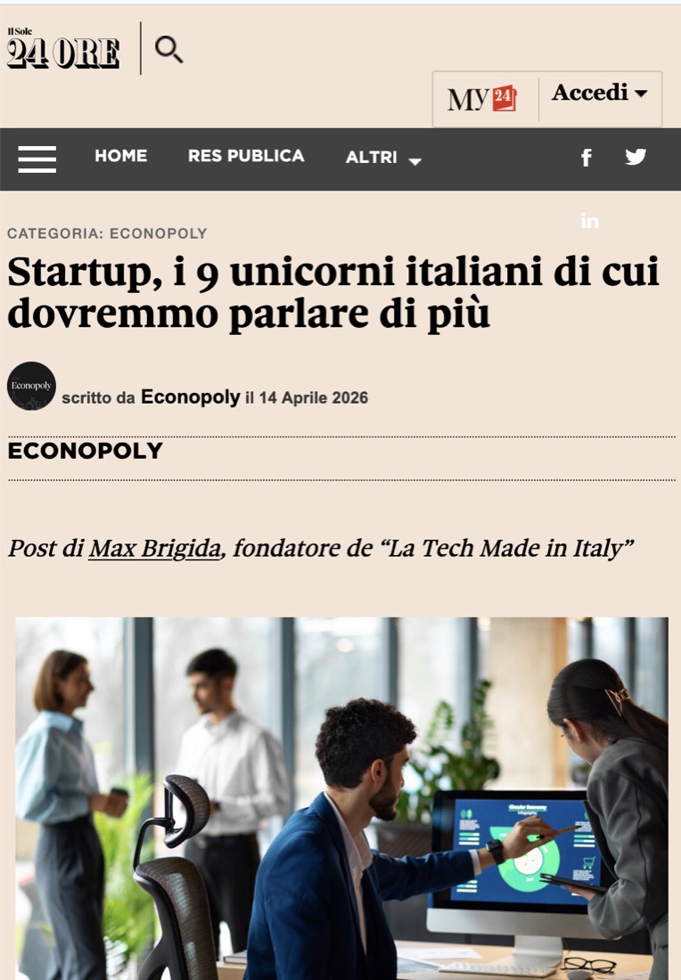 Il Sole 24 Ore, Econopoly, 14 April 2026